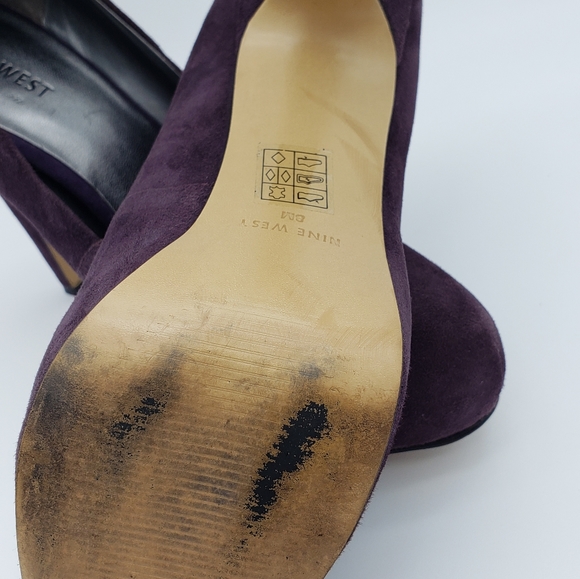 Nine West plum/purple decorative heels - Picture 10 of 14